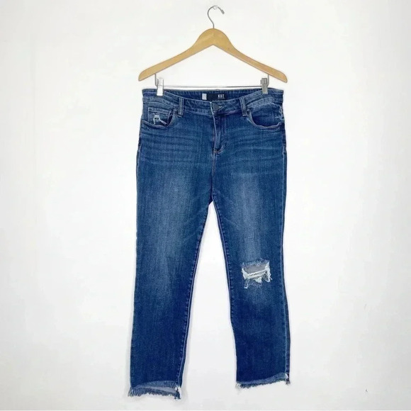 Kut From the Kloth Emma Straight Leg Fringe Jeans Size 8 - Picture 2 of 9